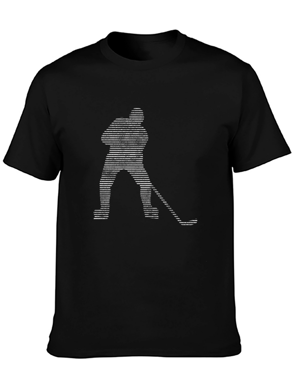 Hockey Player Graphic Black T-Shirt