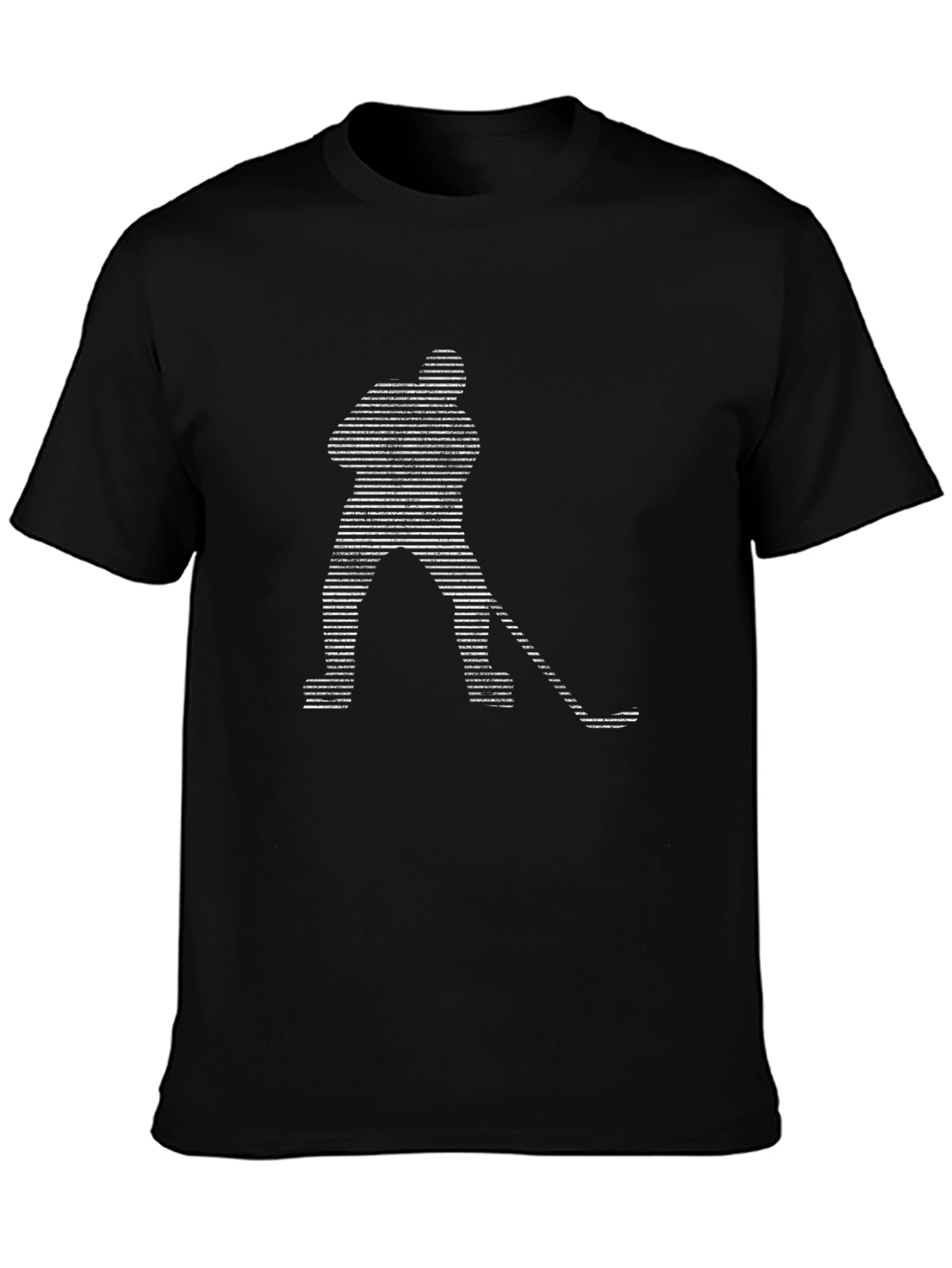 Hockey Player Graphic Black T-Shirt