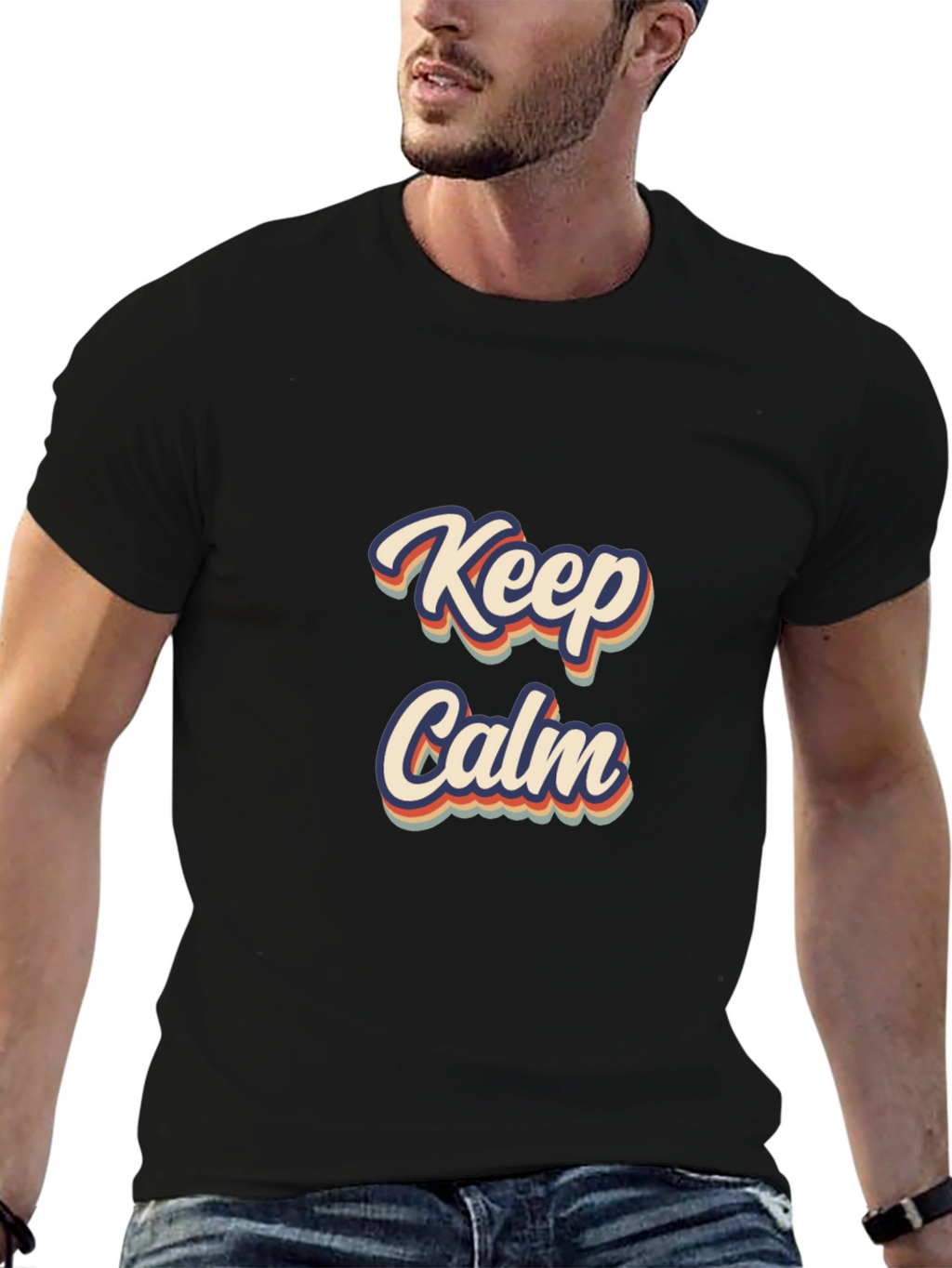 Keep Calm Retro T-Shirt - Stylish Comfort