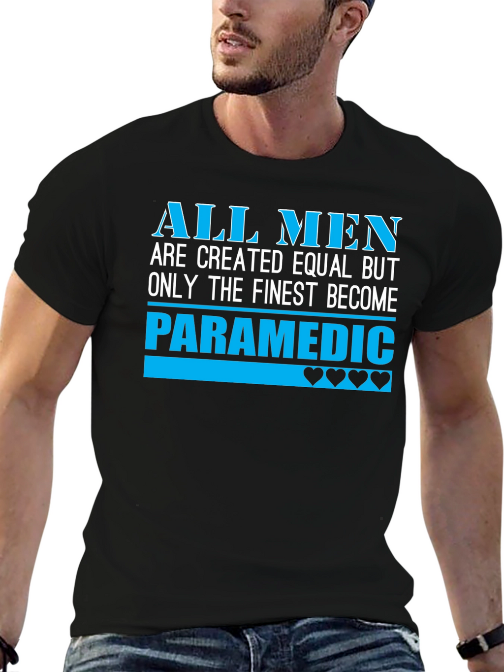 Finest Paramedic Mens Black T-Shirt