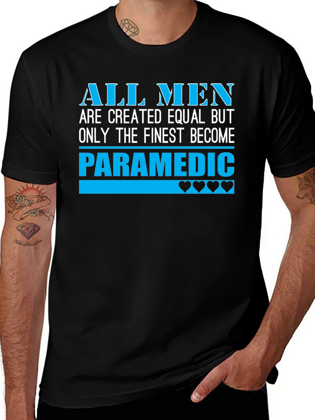 Finest Paramedic Mens Black T-Shirt