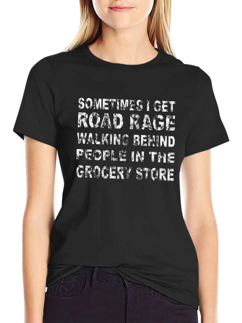 Road Rage In Grocery Store Breathable Graphic T-Shirt – Perfect For Casual Days