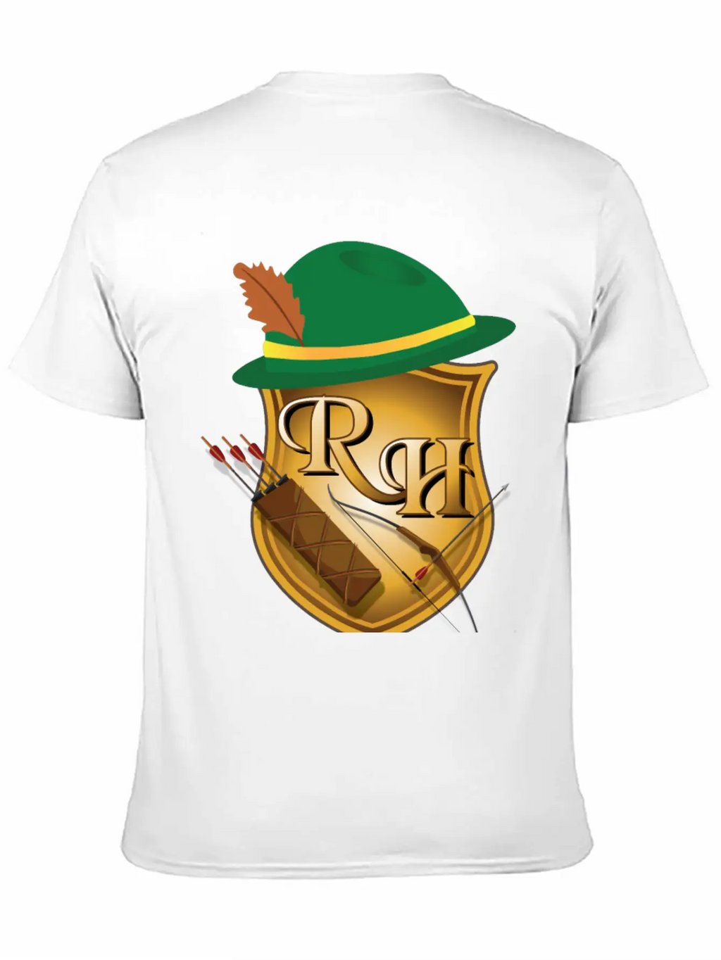 Robin Hood The Archer (and His Items) R&H Letters Unisex Casual T-Shirt – Clean Design For Daily Comfort