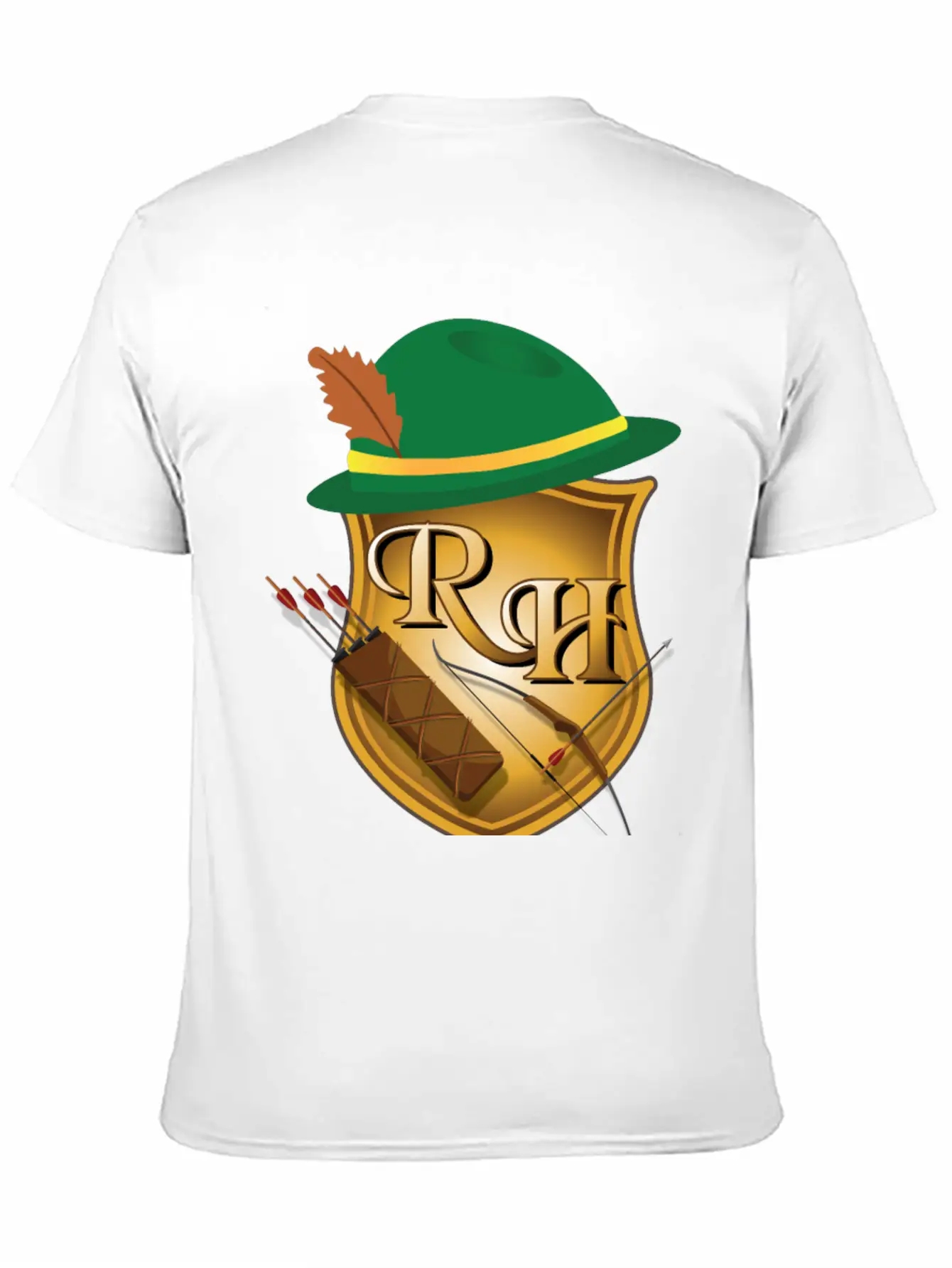 Robin Hood The Archer (and His Items) R&H Letters Unisex Casual T-Shirt – Clean Design For Daily Comfort