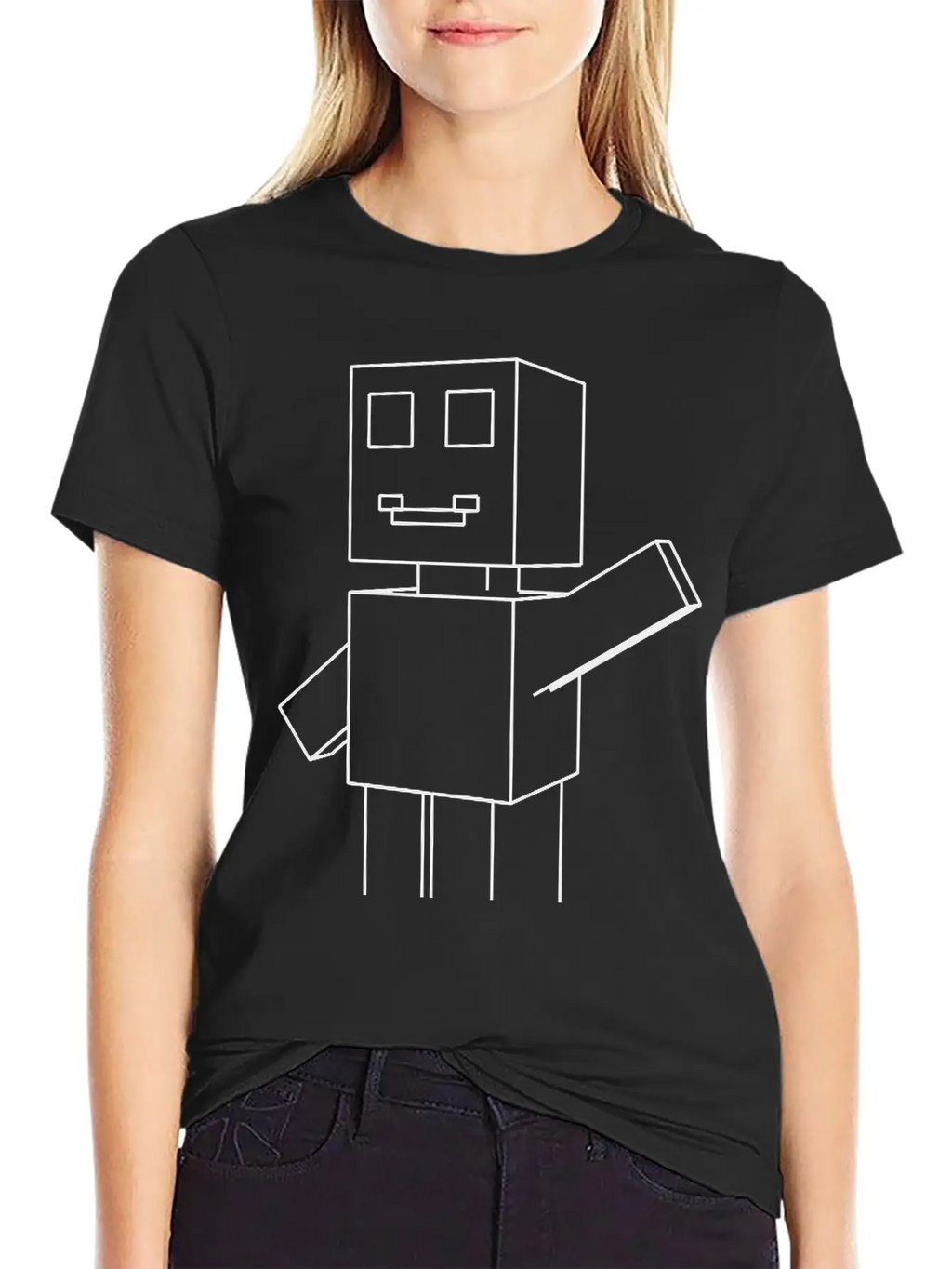 Roboman Hand Up Relaxed Everyday Tee – Lightweight And Durable Cotton