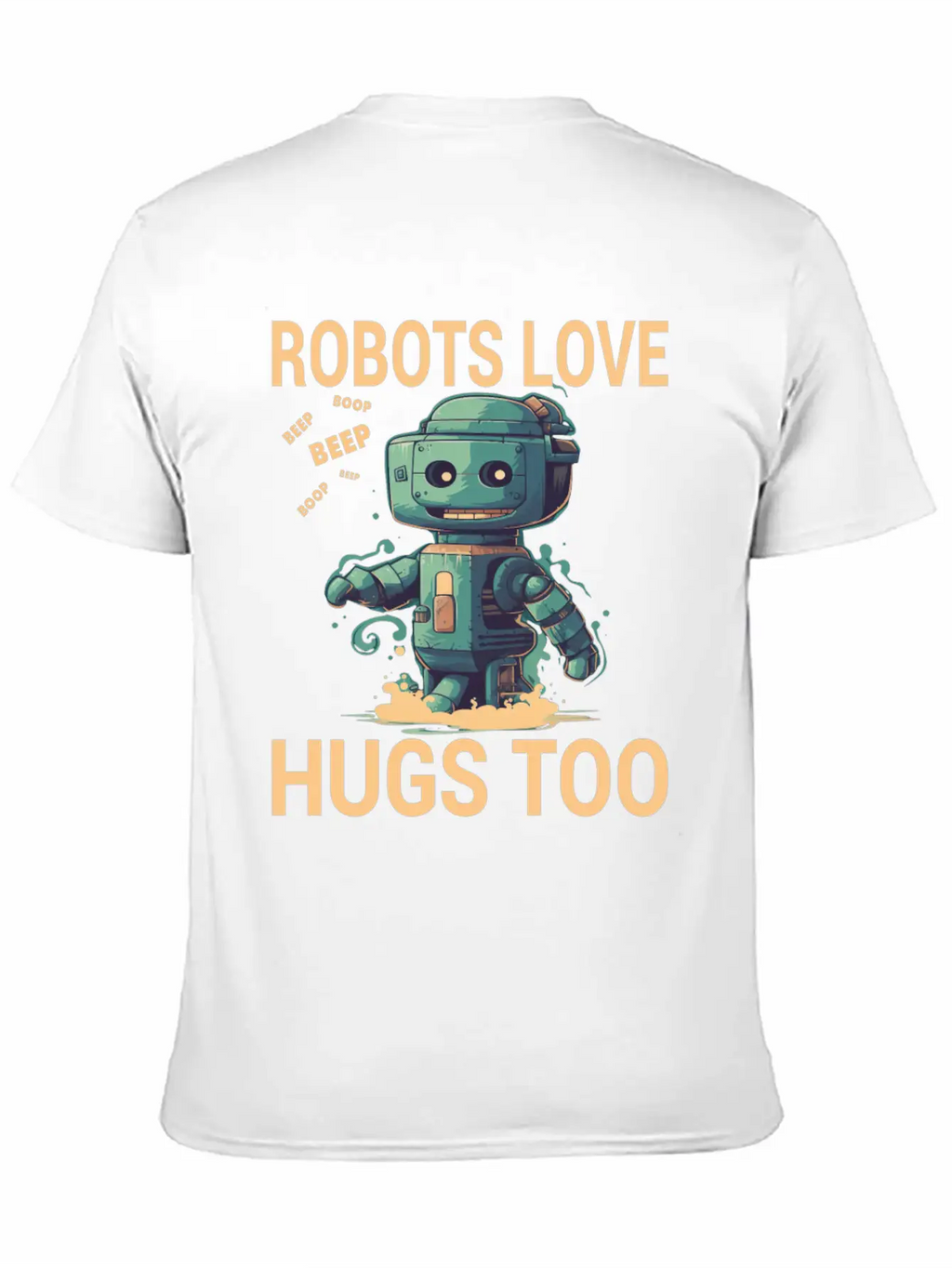 Robots Love Hugs Too For A Robot Fan And Essential Cotton Tee For Daily Outfits – Unisex Style