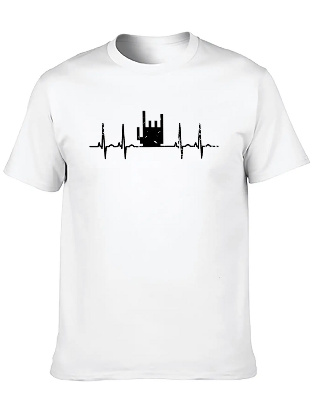 Rock And Roll Heartbeat Timeless Short Sleeve Tee – Comfy And Minimalist Design