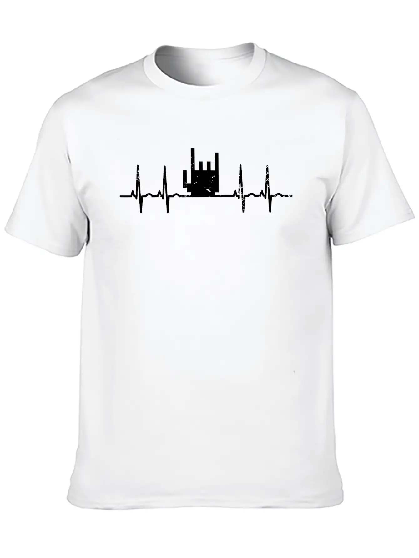 Rock And Roll Heartbeat Timeless Short Sleeve Tee – Comfy And Minimalist Design