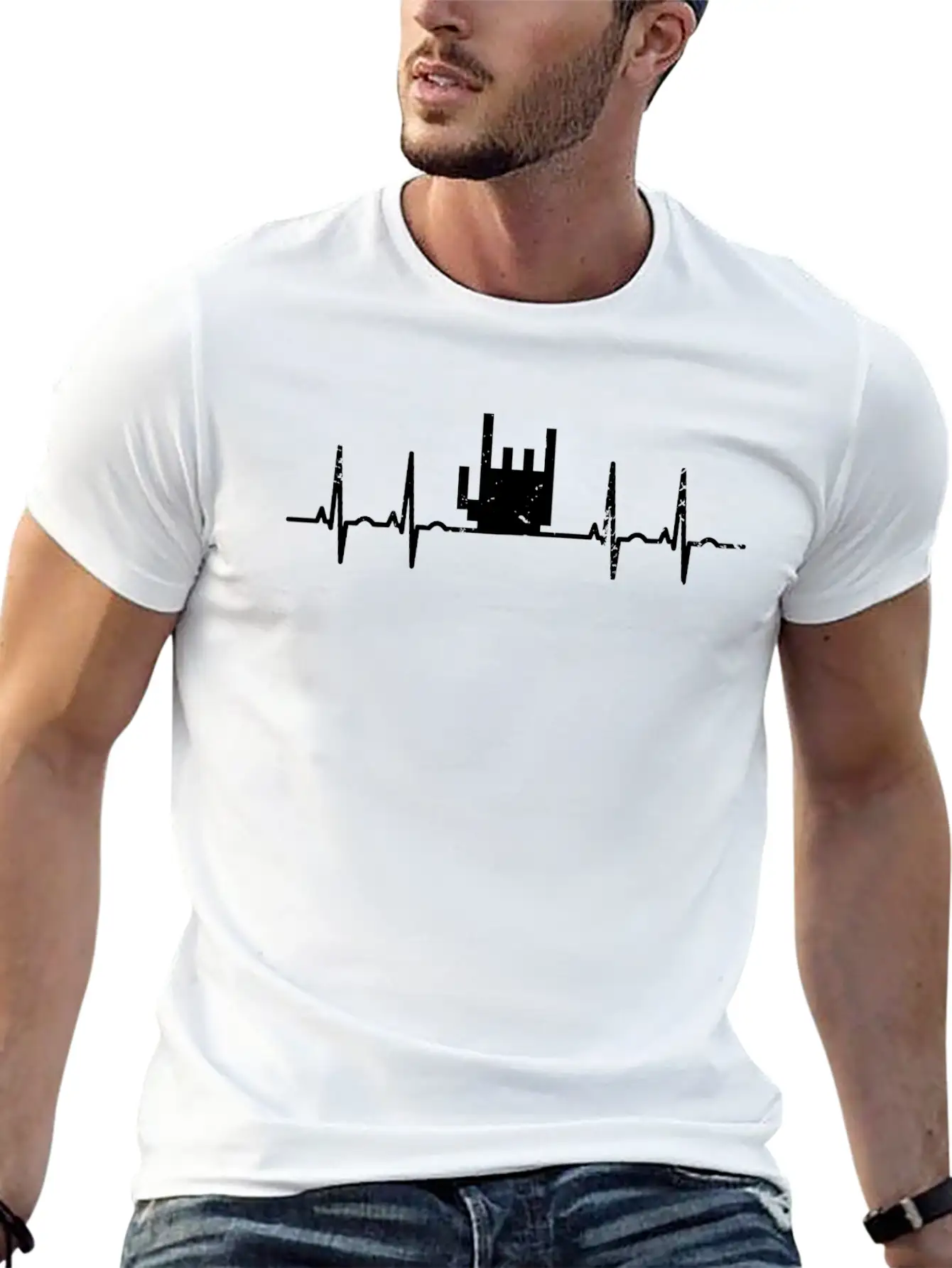 Rock And Roll Heartbeat Timeless Short Sleeve Tee – Comfy And Minimalist Design
