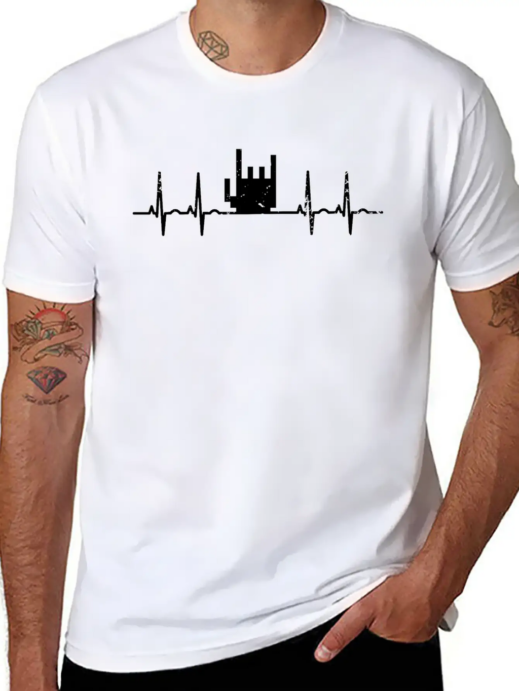 Rock And Roll Heartbeat Timeless Short Sleeve Tee – Comfy And Minimalist Design