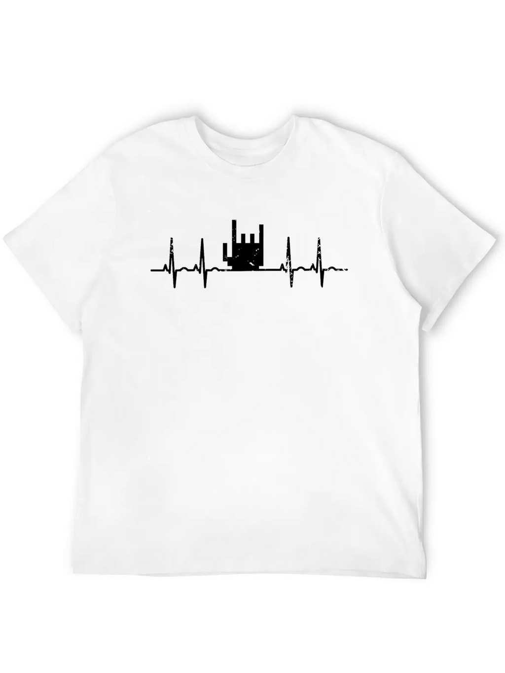 Rock And Roll Heartbeat Timeless Short Sleeve Tee – Comfy And Minimalist Design