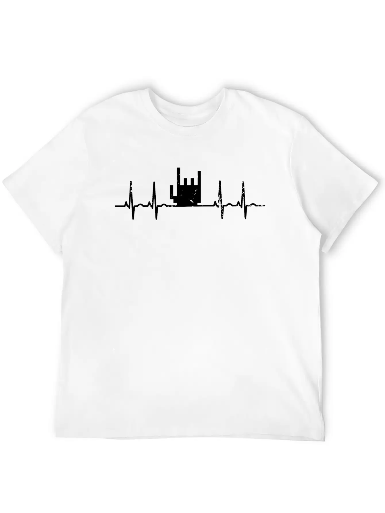 Rock And Roll Heartbeat Timeless Short Sleeve Tee – Comfy And Minimalist Design