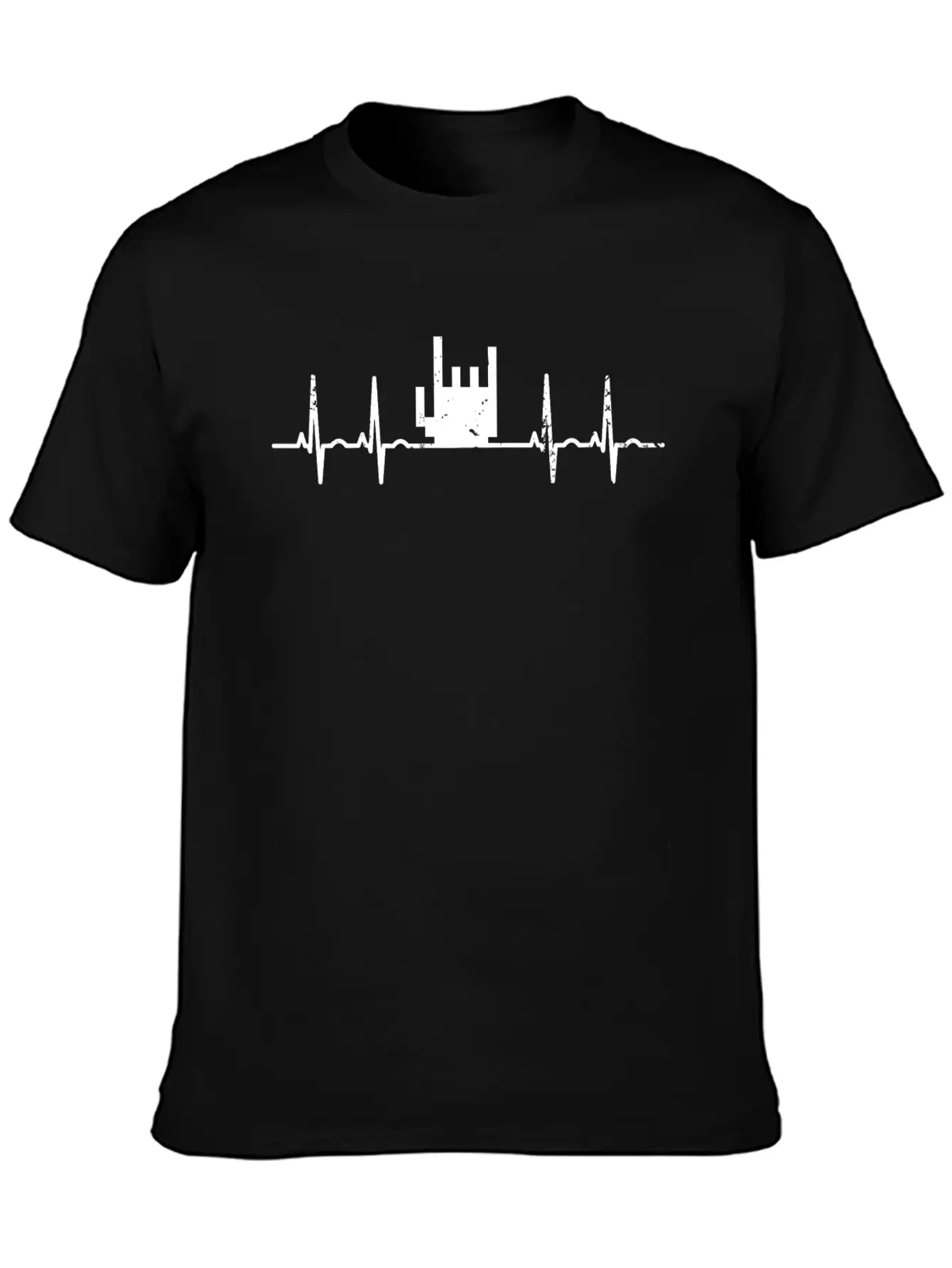 Rock And Roll Heartbeat Timeless Short Sleeve Tee – Comfy And Minimalist Design