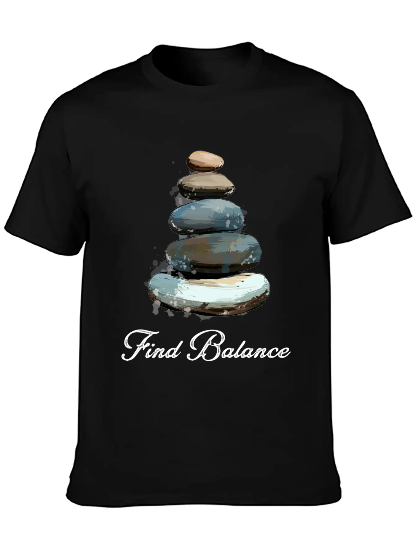 Rock Balancing Stone Stacking Balance Relaxed Everyday Tee – Lightweight And Durable Cotton