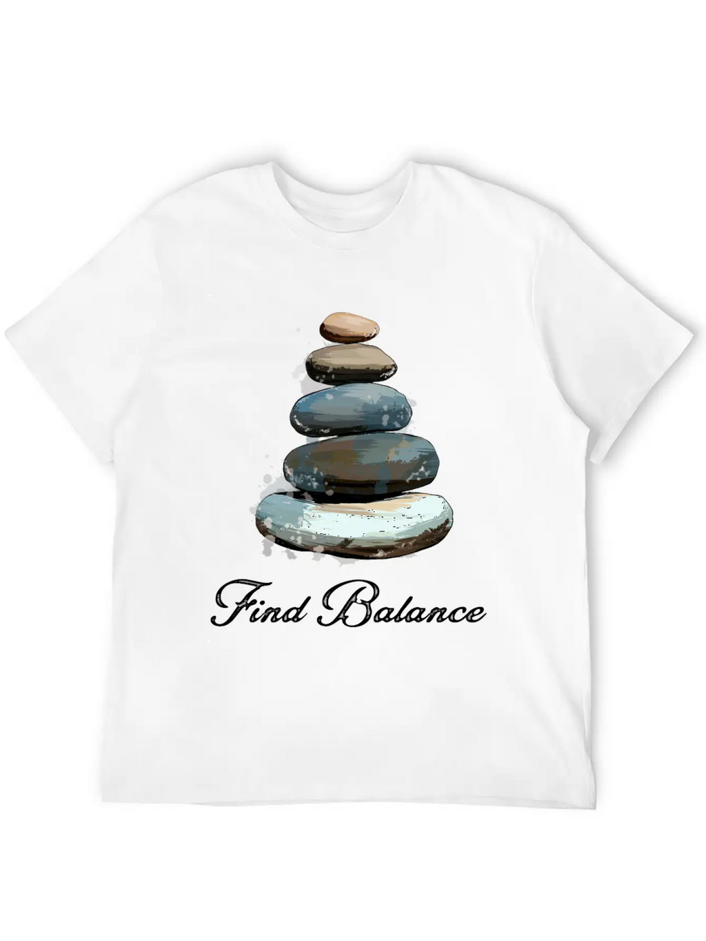 Rock Balancing Stone Stacking Balance Relaxed Everyday Tee – Lightweight And Durable Cotton
