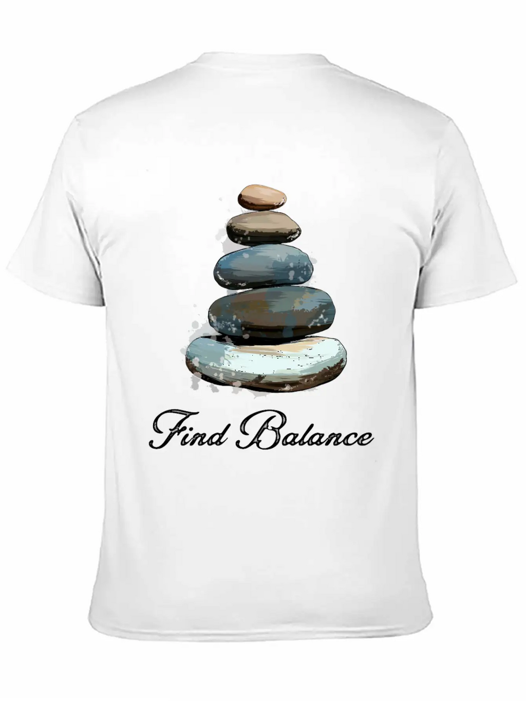 Rock Balancing Stone Stacking Balance Relaxed Everyday Tee – Lightweight And Durable Cotton
