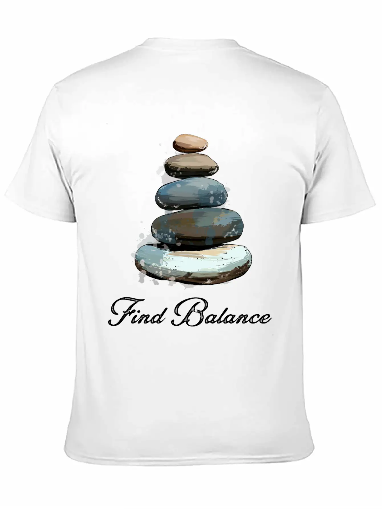 Rock Balancing Stone Stacking Balance Relaxed Everyday Tee – Lightweight And Durable Cotton