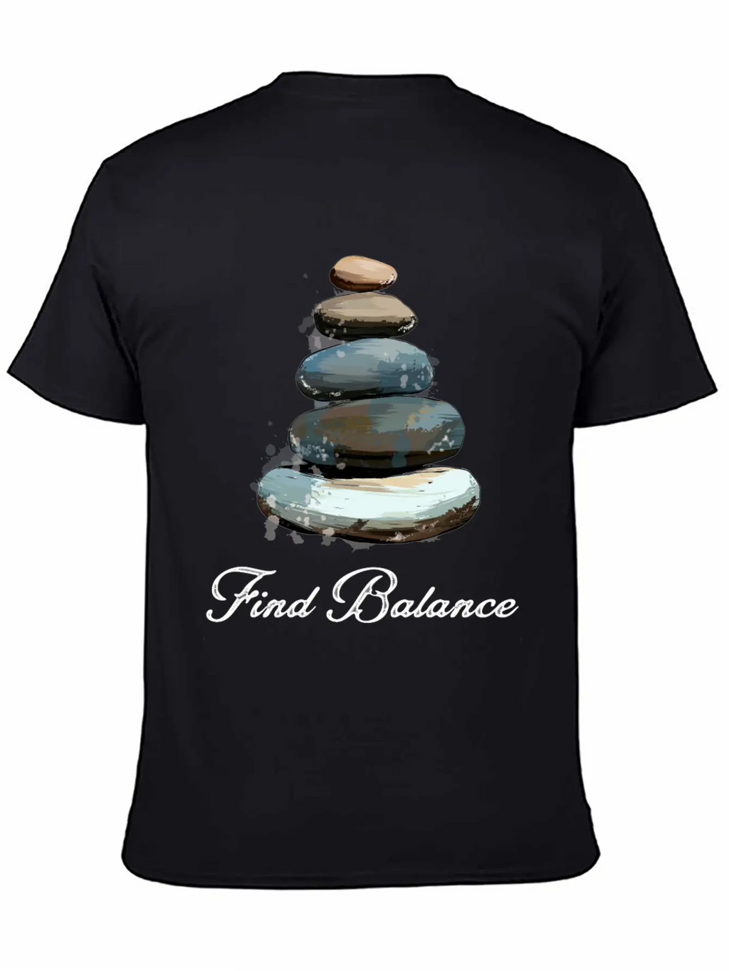 Rock Balancing Stone Stacking Balance Relaxed Everyday Tee – Lightweight And Durable Cotton