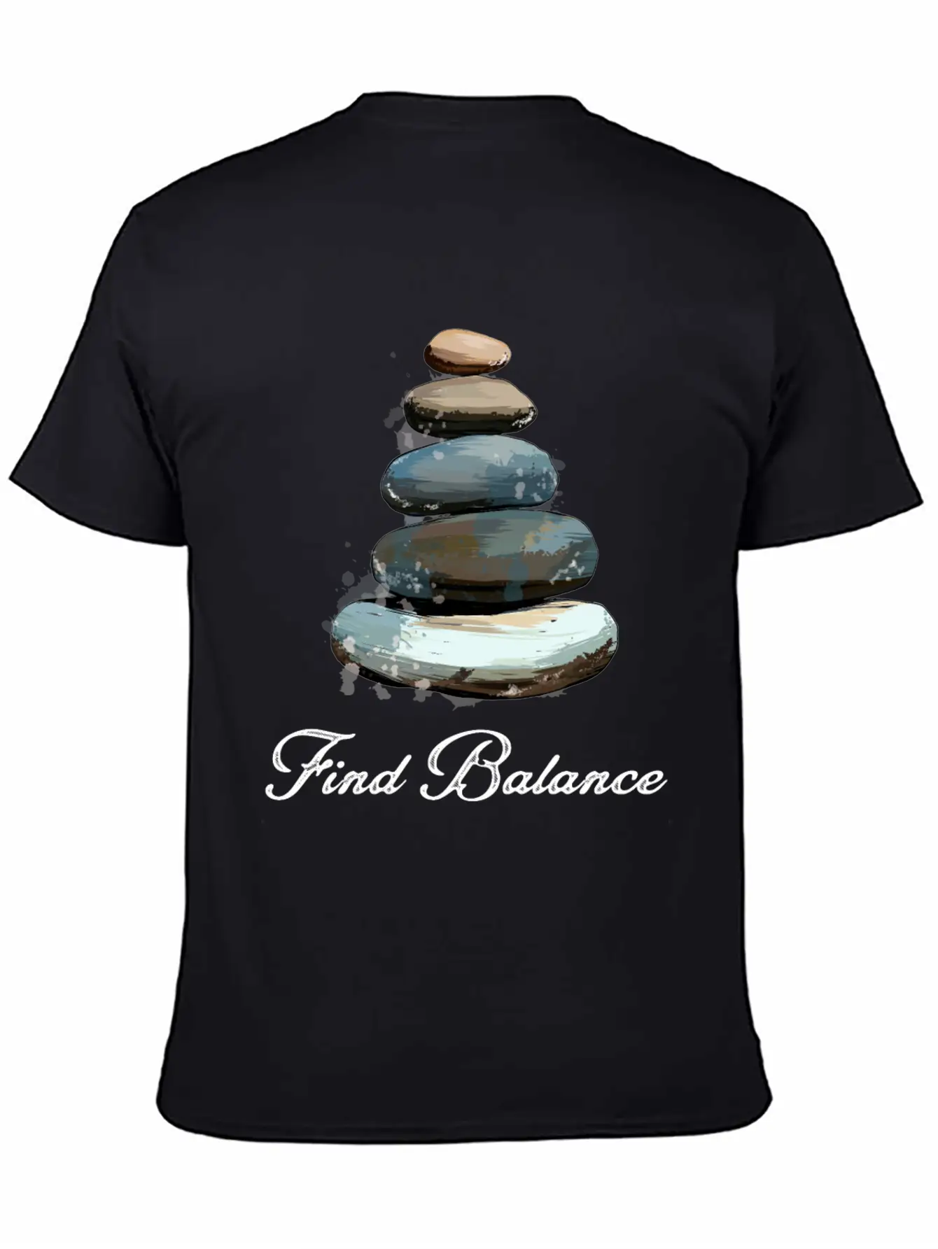 Rock Balancing Stone Stacking Balance Relaxed Everyday Tee – Lightweight And Durable Cotton