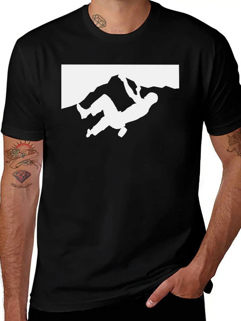 Rock Climbing Silhoeutte Timeless Short Sleeve Tee – Comfy And Minimalist Design