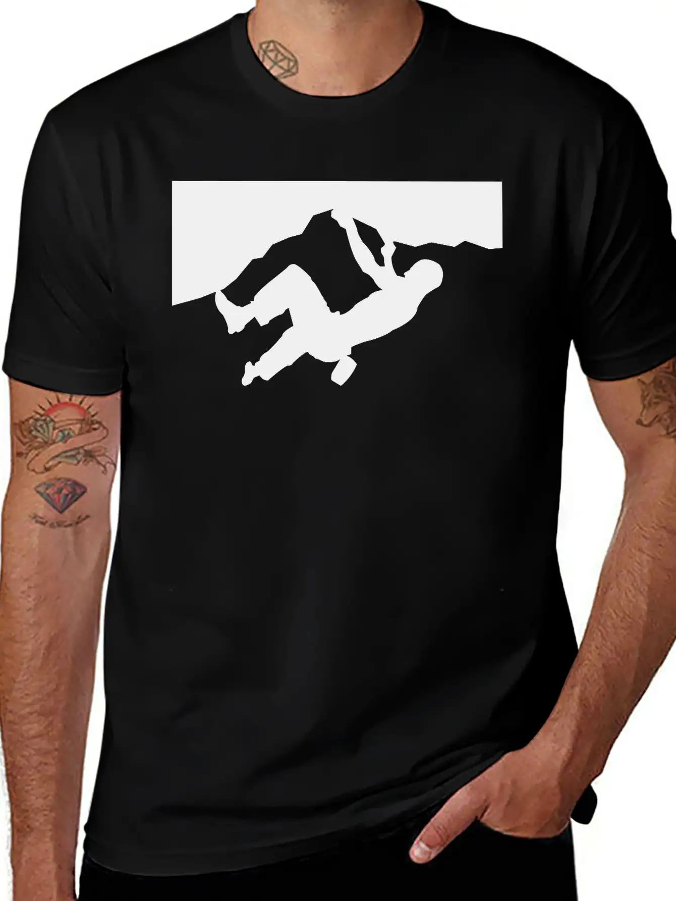 Rock Climbing Silhoeutte Timeless Short Sleeve Tee – Comfy And Minimalist Design