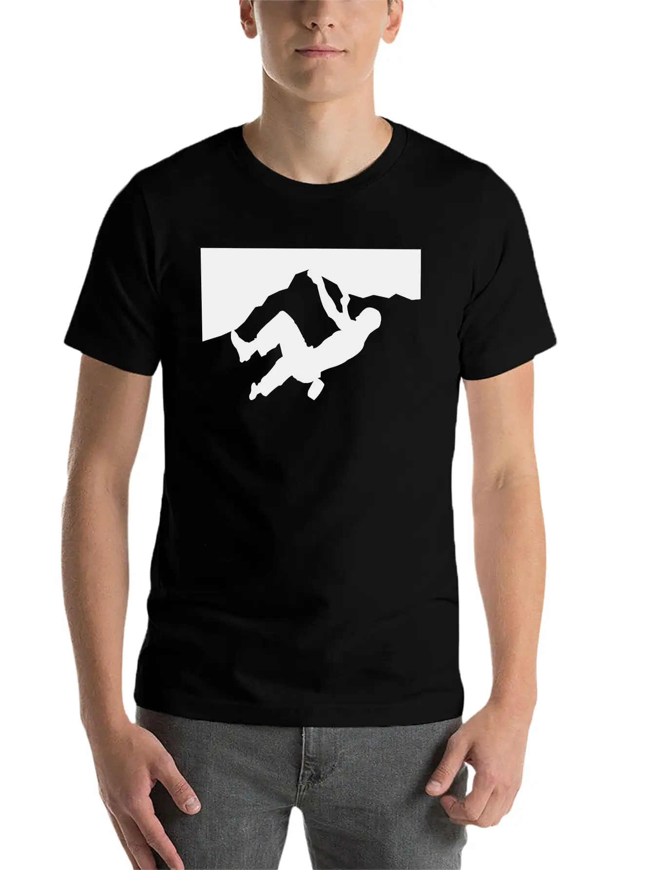 Rock Climbing Silhoeutte Timeless Short Sleeve Tee – Comfy And Minimalist Design