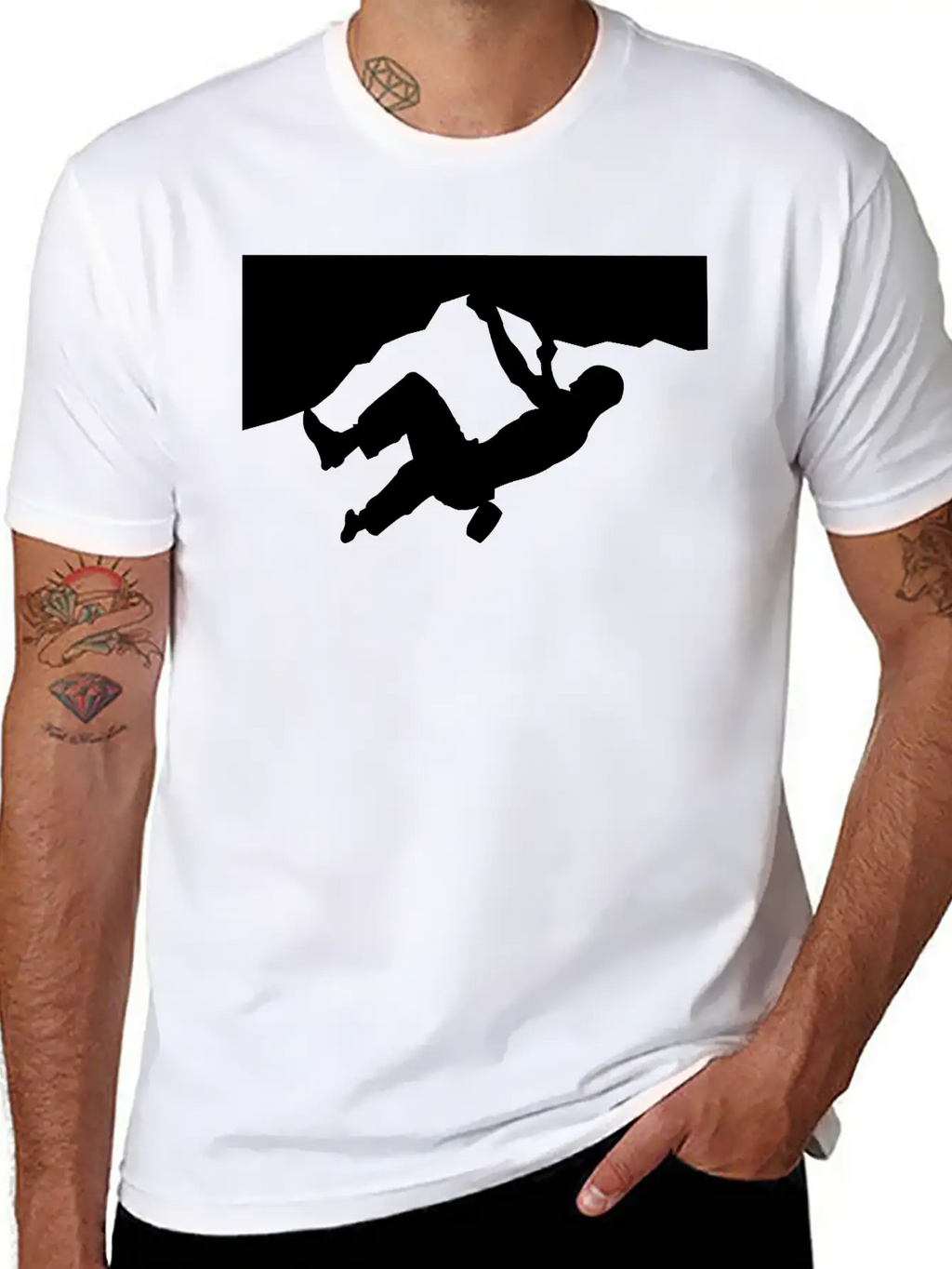 Rock Climbing Silhoeutte Timeless Short Sleeve Tee – Comfy And Minimalist Design