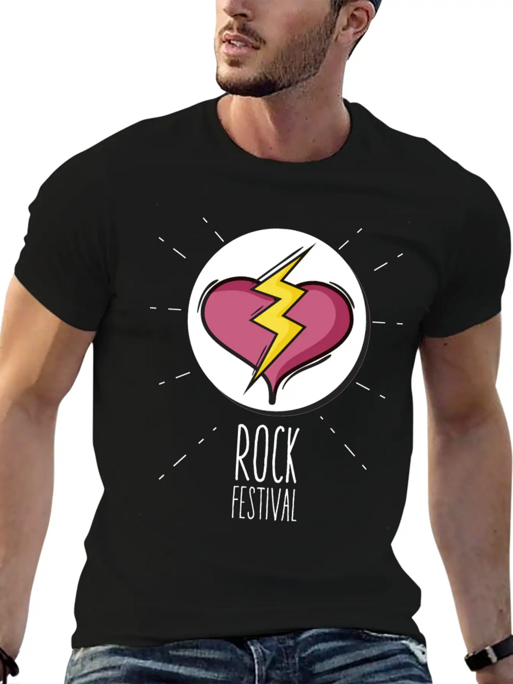 Rock Festival Basic Graphic T-Shirt – Daily Comfort In Soft Cotton