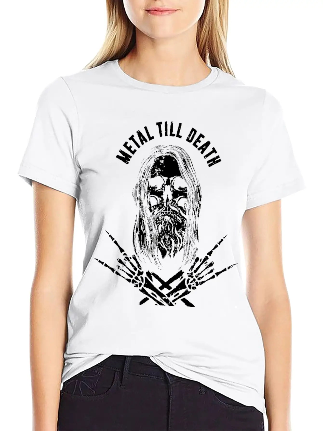 Rock Heavy Metal Till Death - Bearded Skull Metalh Timeless Short Sleeve Tee – Comfy And Minimalist Design