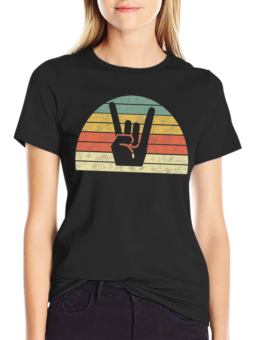 Rock Music Hand Breathable Soft Cotton T-Shirt – Timeless Casual Look