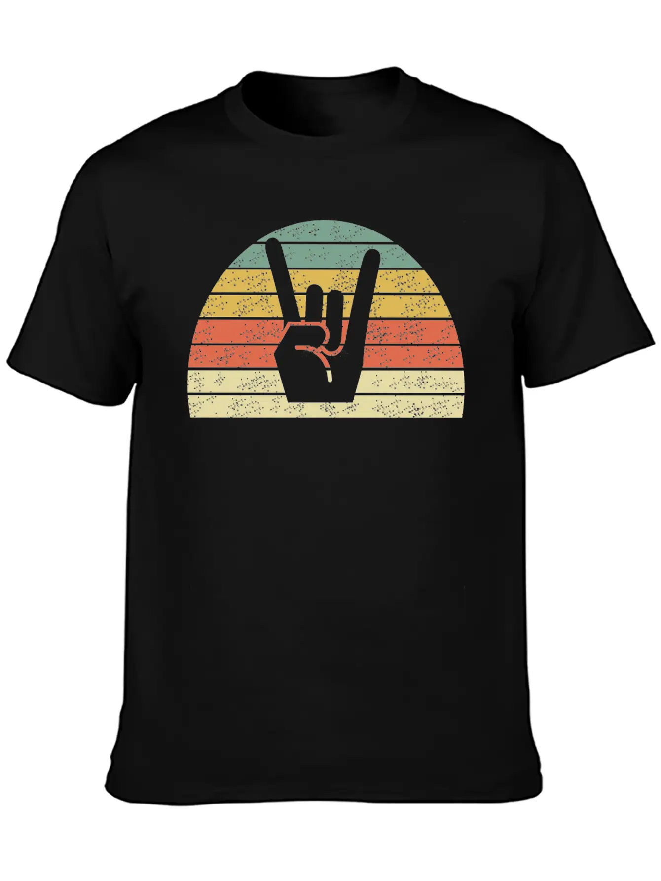 Rock Music Hand Unisex Casual T-Shirt – Clean Design For Daily Comfort