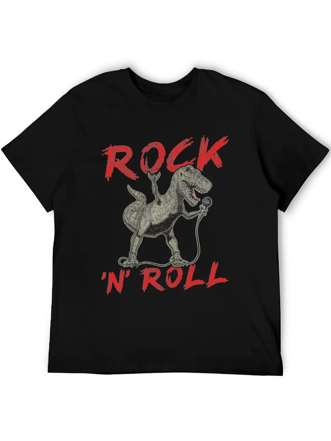 Rock 'n' Roll Dinosaur Music, Concert, Festival Essential Cotton Tee For Daily Outfits – Unisex Style