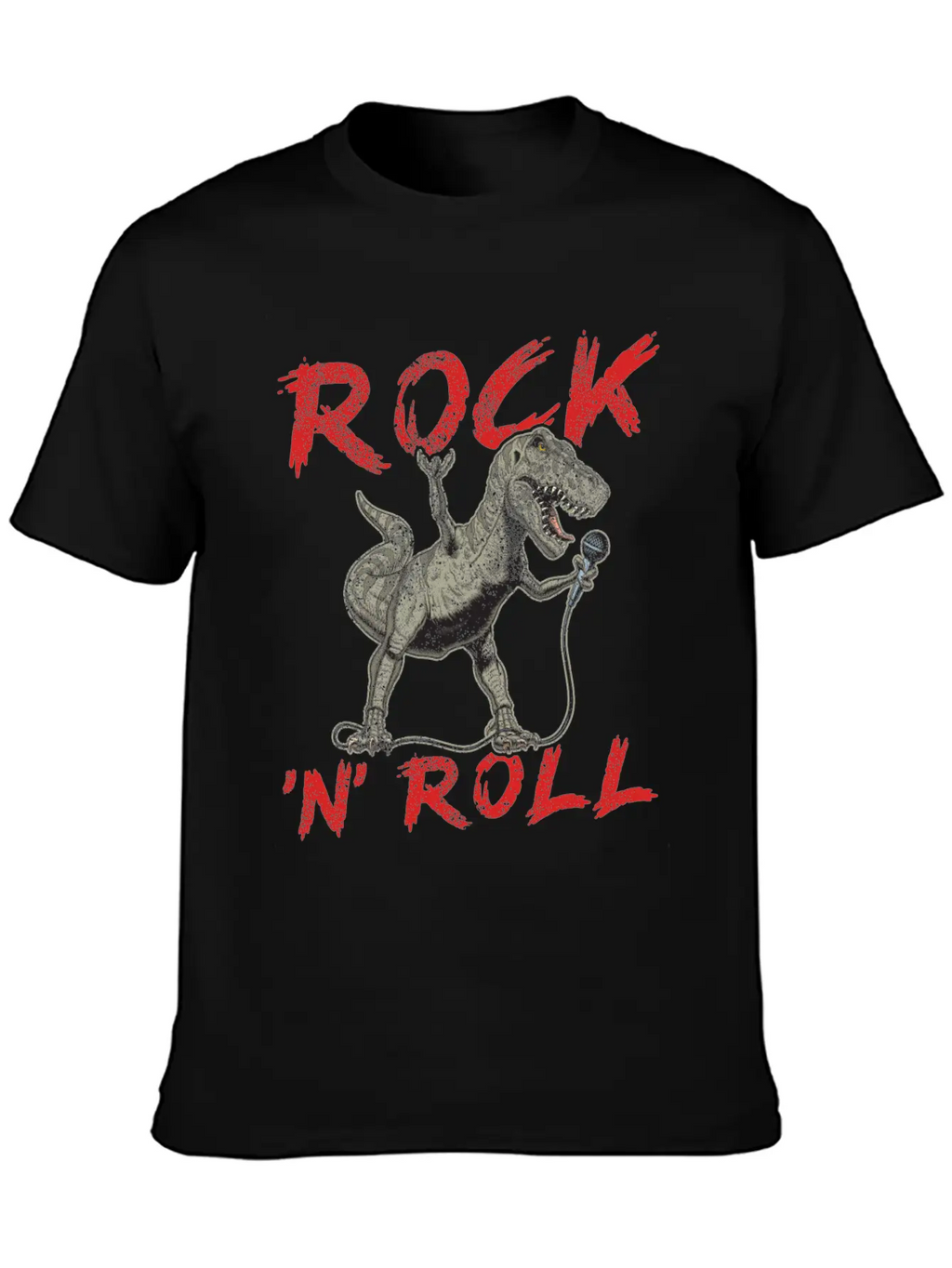 Rock 'n' Roll Dinosaur Music, Concert, Festival Essential Cotton Tee For Daily Outfits – Unisex Style