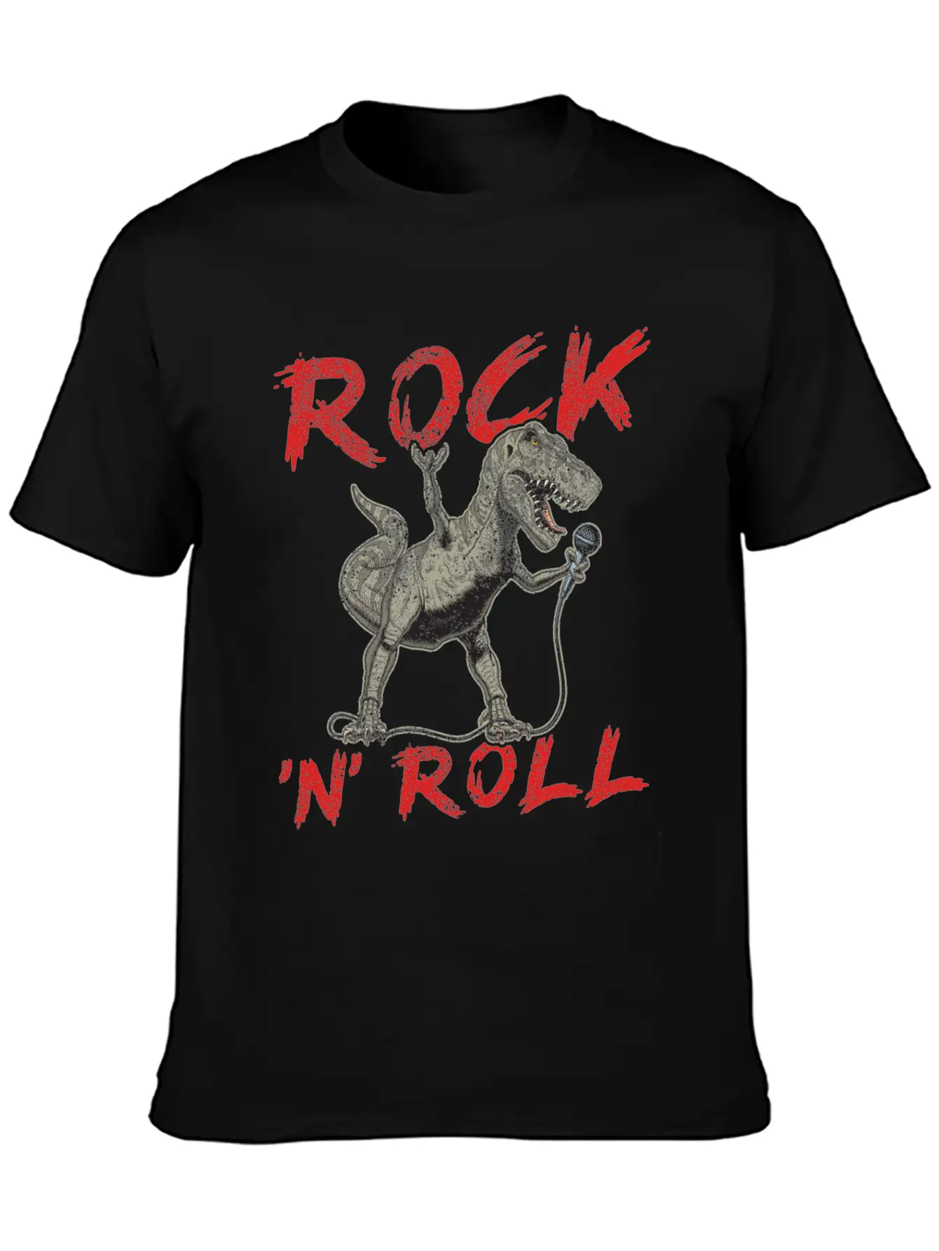 Rock 'n' Roll Dinosaur Music, Concert, Festival Essential Cotton Tee For Daily Outfits – Unisex Style
