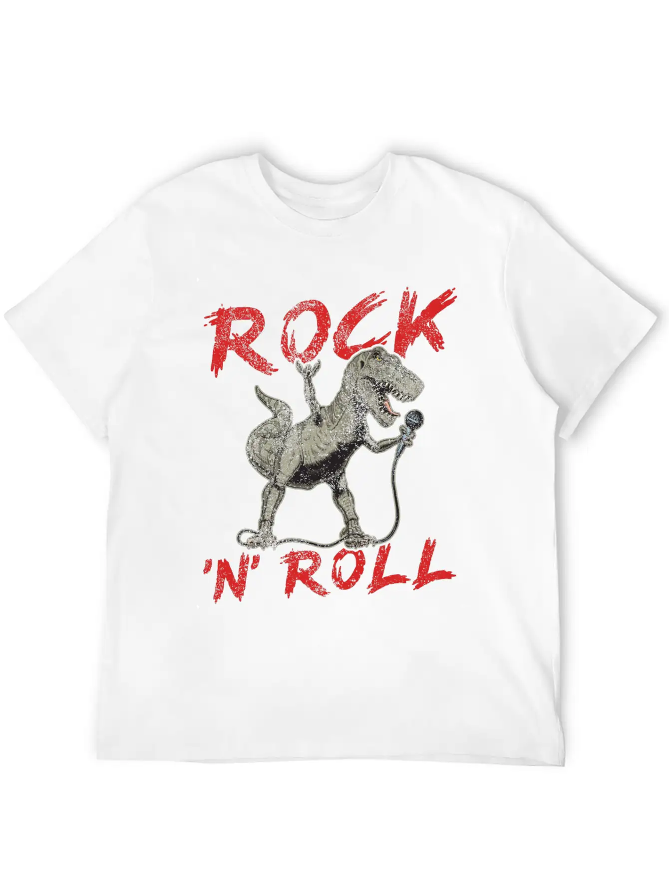 Rock 'n' Roll Dinosaur Music, Concert, Festival Essential Cotton Tee For Daily Outfits – Unisex Style