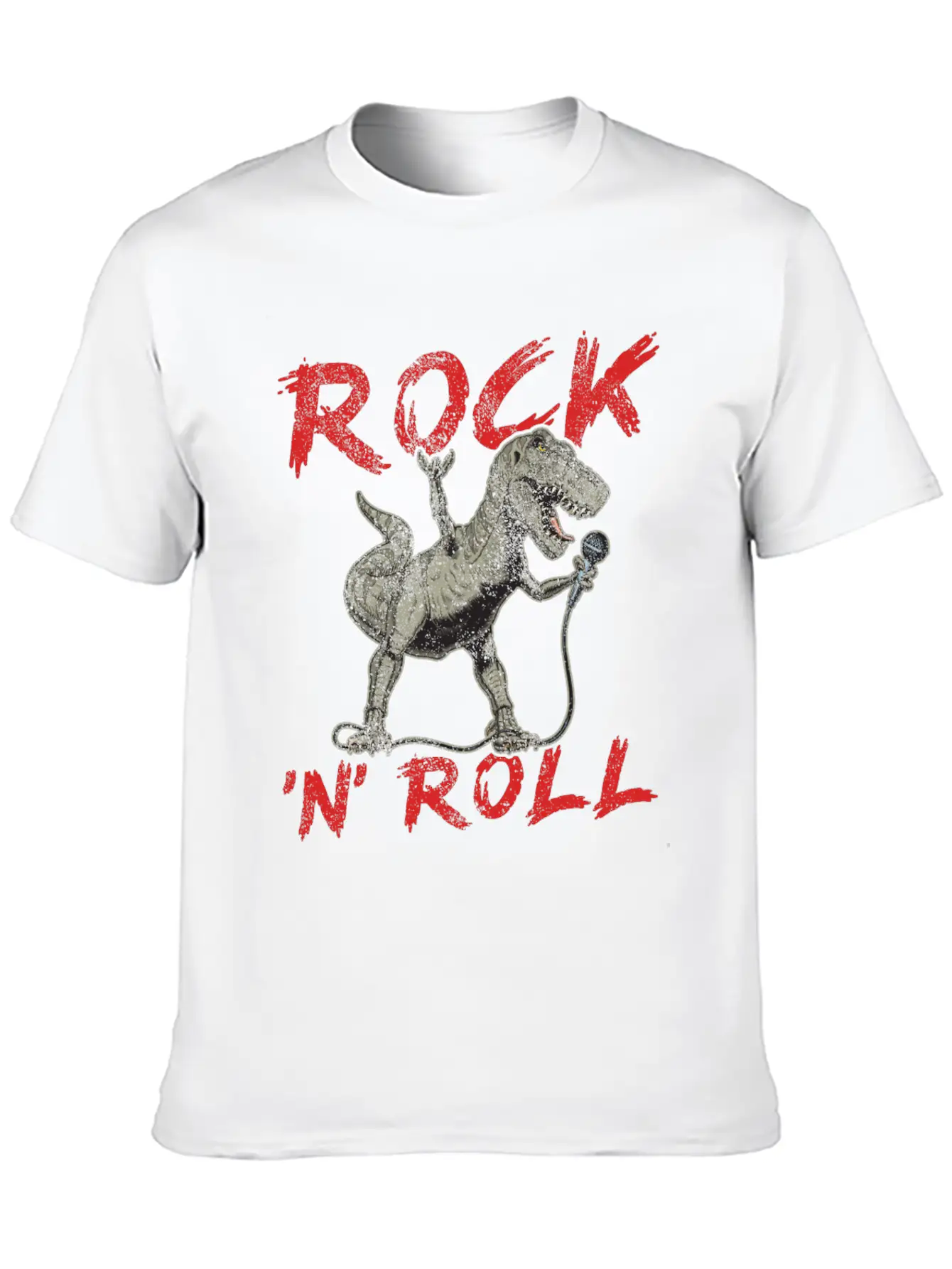 Rock 'n' Roll Dinosaur Music, Concert, Festival Essential Cotton Tee For Daily Outfits – Unisex Style