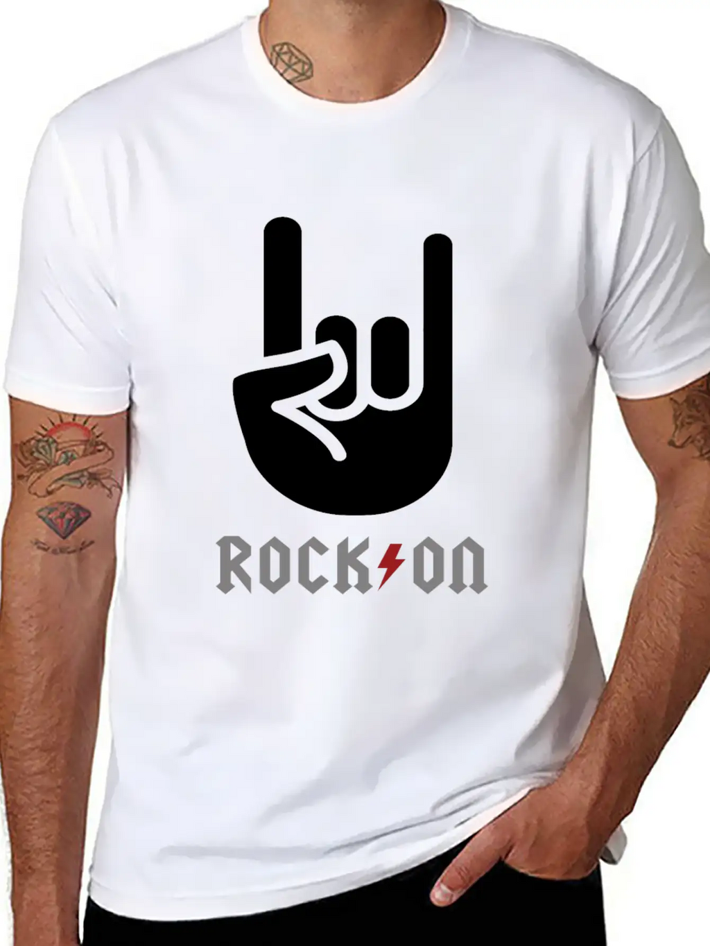 Rock Rock And Roll Rock Music Rocker Basic Graphic T-Shirt – Daily Comfort In Soft Cotton