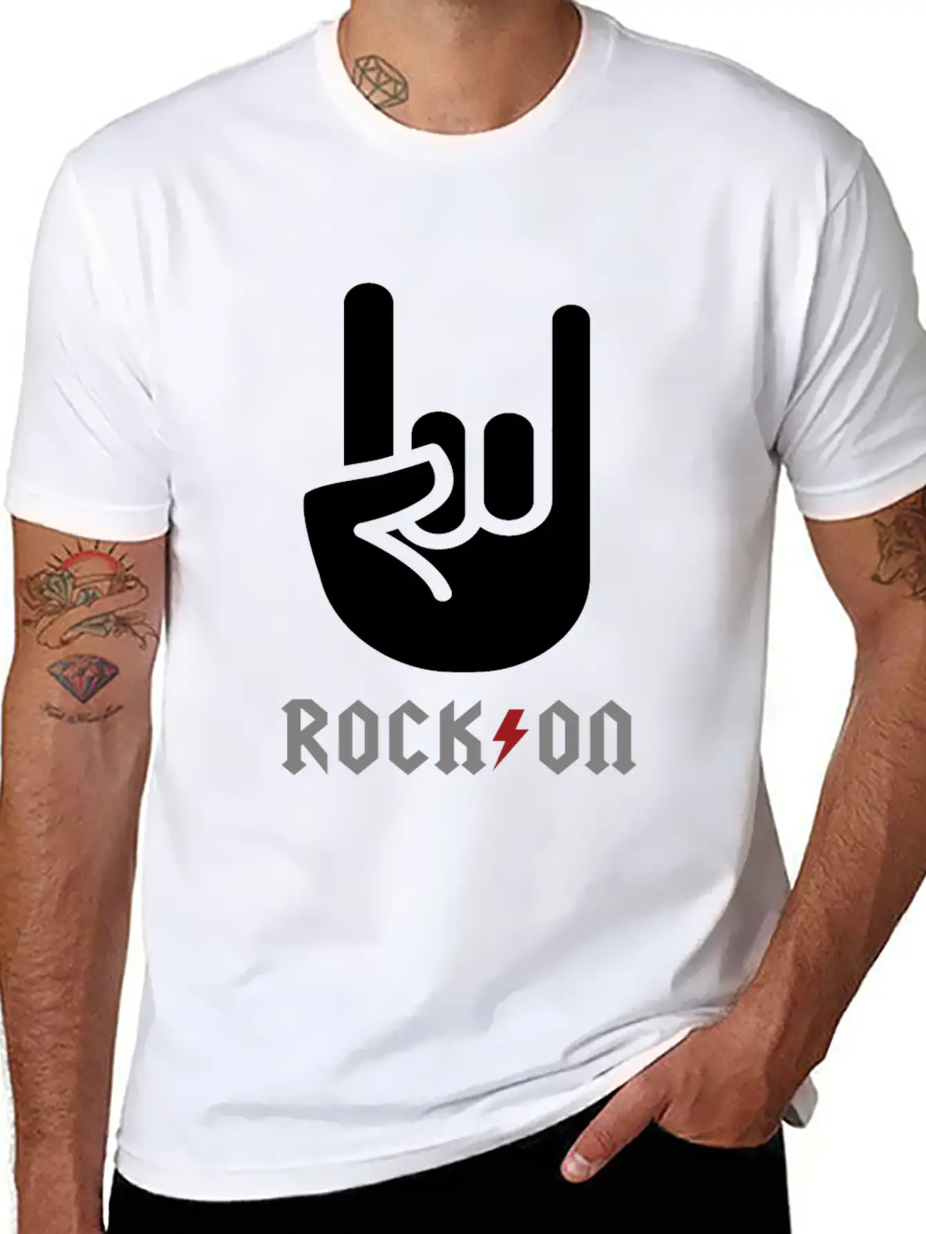 Rock Rock And Roll Rock Music Rocker Basic Graphic T-Shirt – Daily Comfort In Soft Cotton