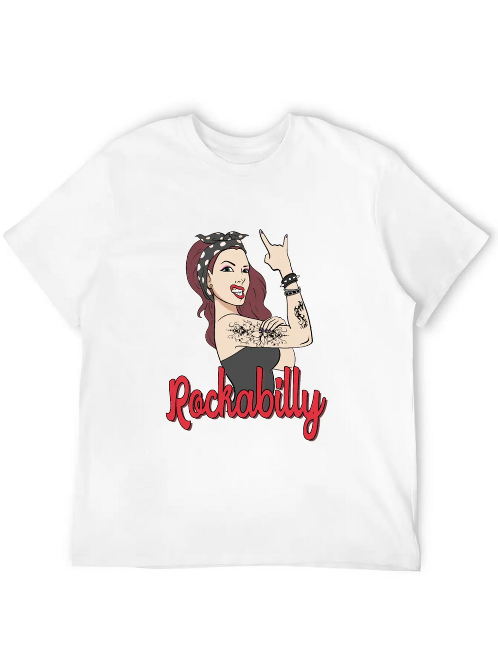 Rockabilly Tattoo Rock Roll Rock Star Basic Graphic T-Shirt – Daily Comfort In Soft Cotton
