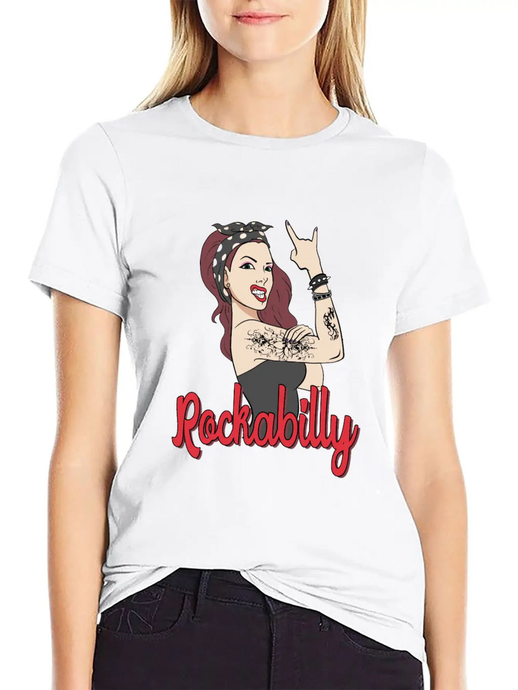 Rockabilly Tattoo Rock Roll Rock Star Basic Graphic T-Shirt – Daily Comfort In Soft Cotton