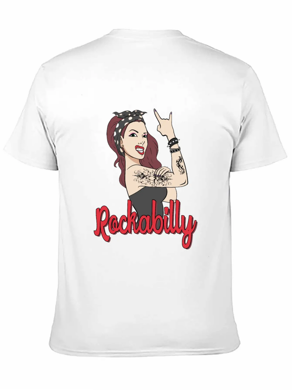 Rockabilly Tattoo Rock Roll Rock Star Basic Graphic T-Shirt – Daily Comfort In Soft Cotton