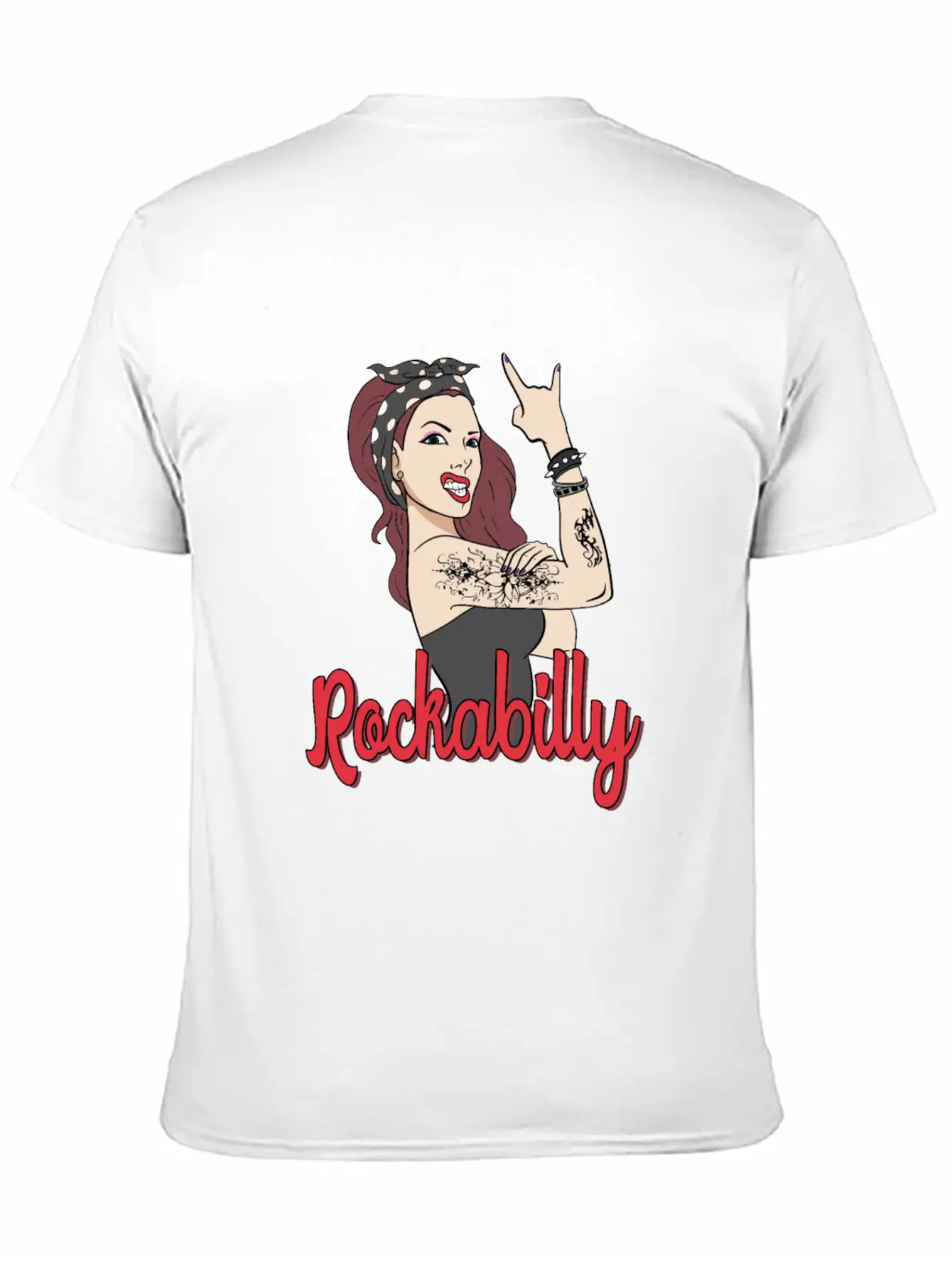 Rockabilly Tattoo Rock Roll Rock Star Basic Graphic T-Shirt – Daily Comfort In Soft Cotton