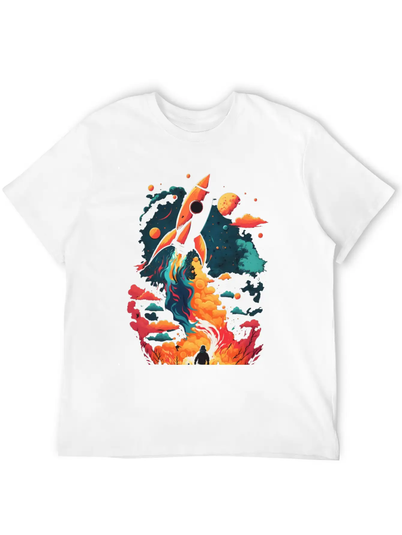 Rocket Fire Breathable Soft Cotton T-Shirt – Timeless Casual Look