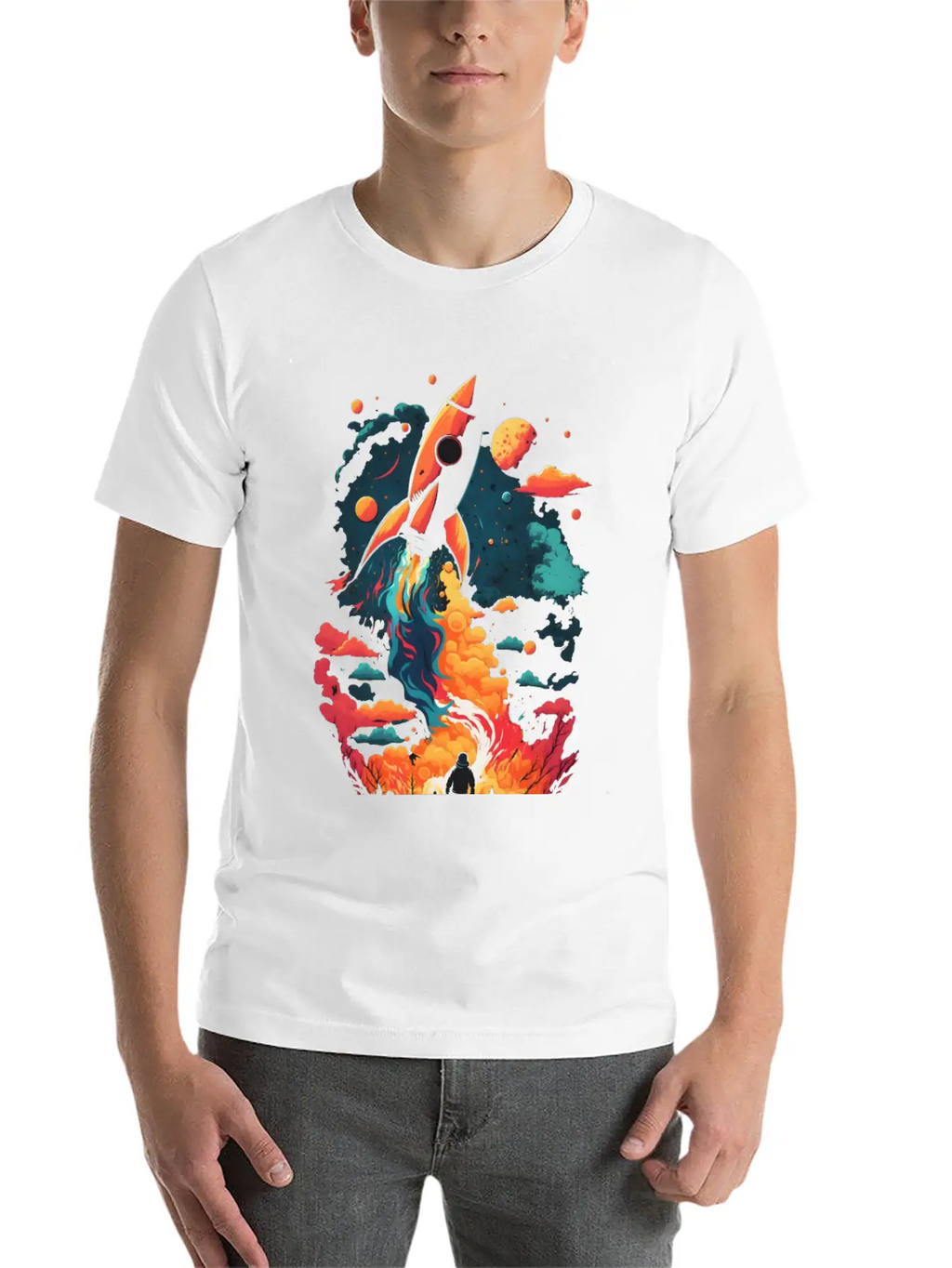 Rocket Fire Breathable Soft Cotton T-Shirt – Timeless Casual Look