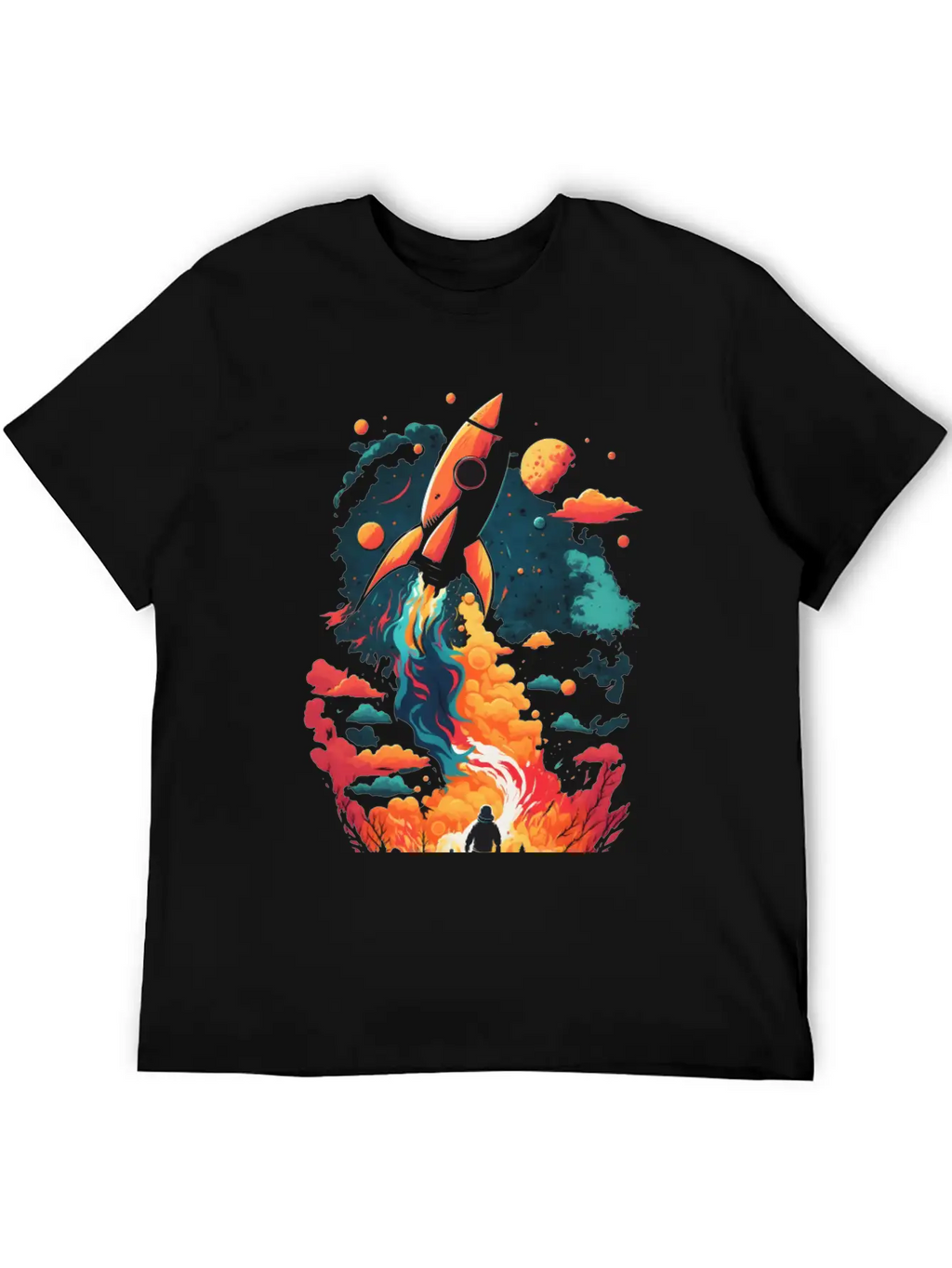 Rocket Fire Breathable Soft Cotton T-Shirt – Timeless Casual Look