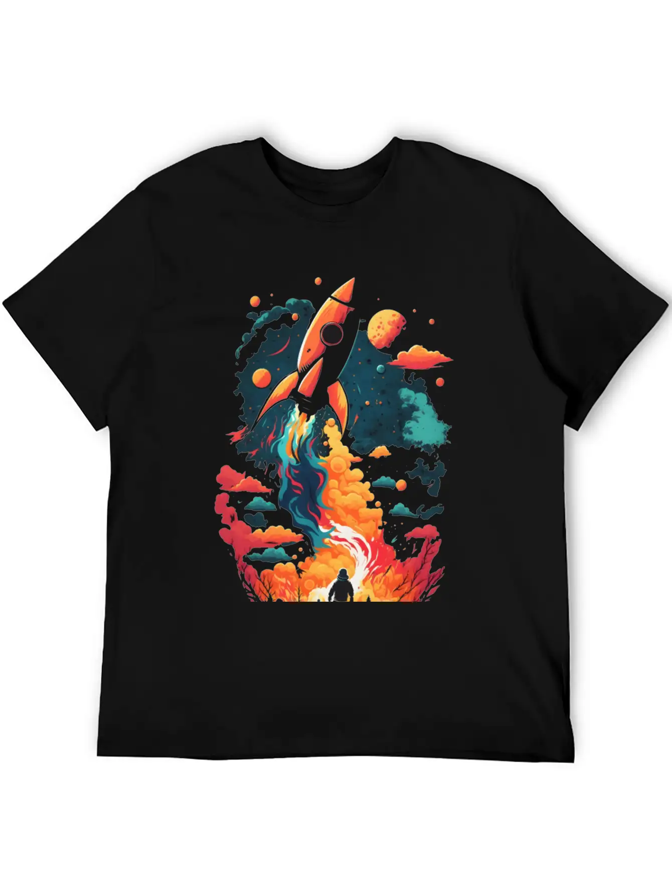 Rocket Fire Breathable Soft Cotton T-Shirt – Timeless Casual Look