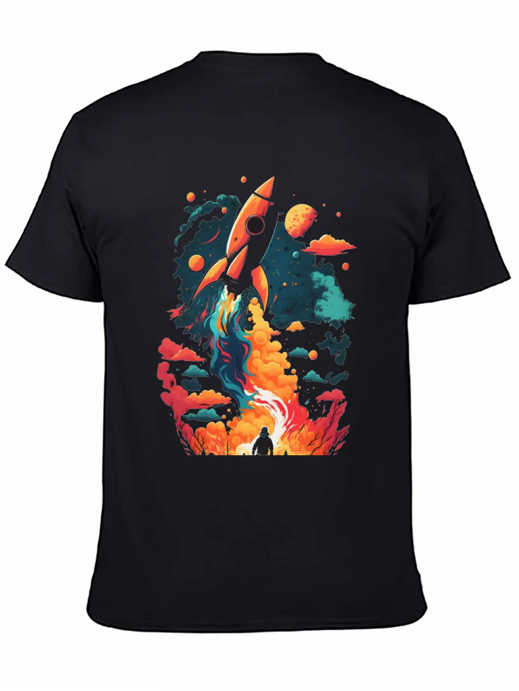 Rocket Fire Breathable Soft Cotton T-Shirt – Timeless Casual Look