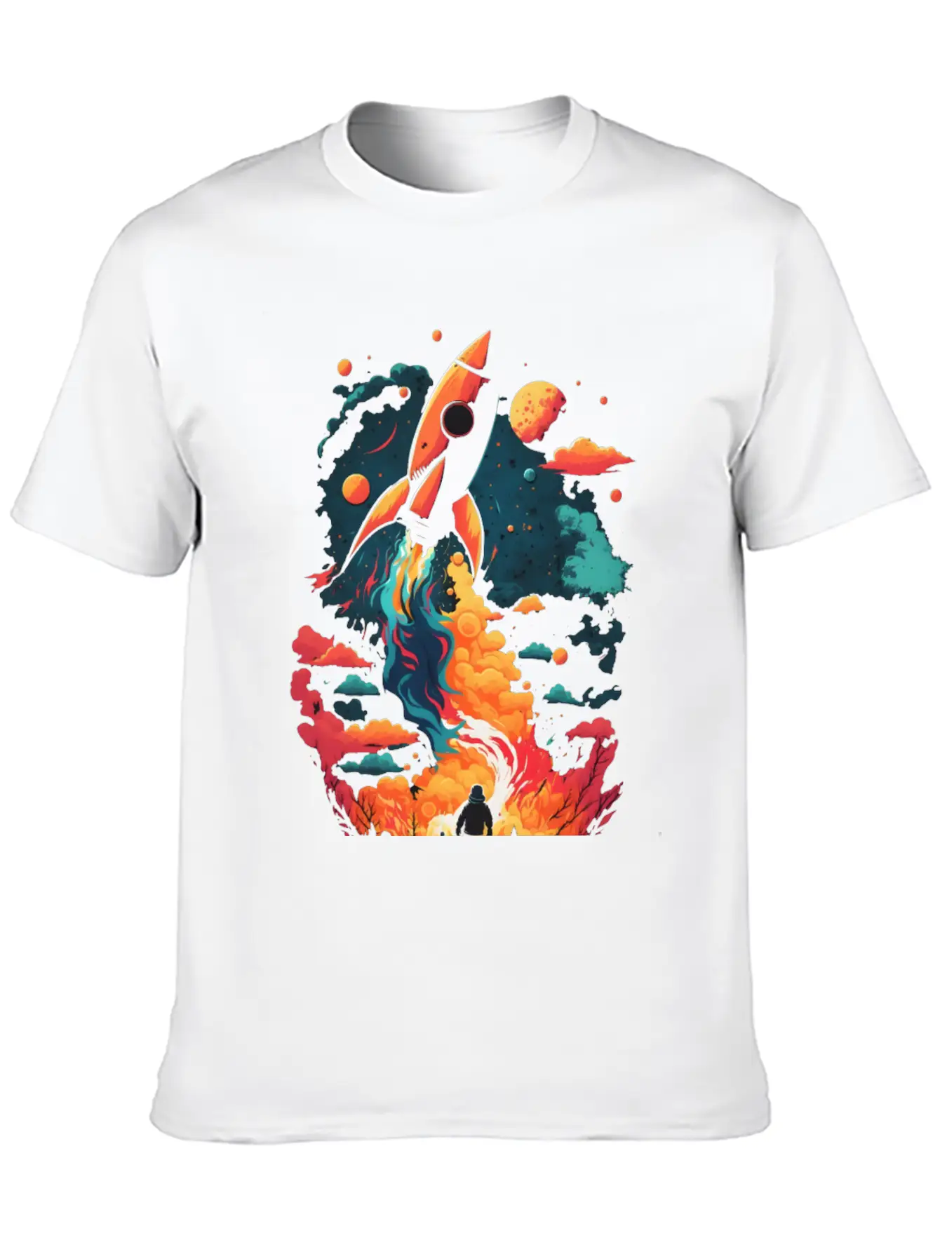 Rocket Fire Breathable Soft Cotton T-Shirt – Timeless Casual Look
