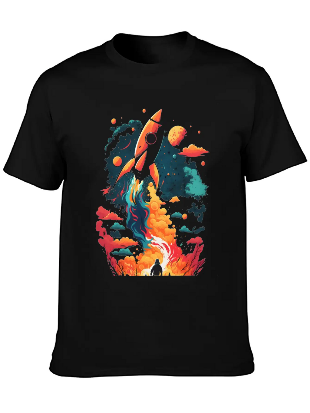 Rocket Fire Breathable Soft Cotton T-Shirt – Timeless Casual Look