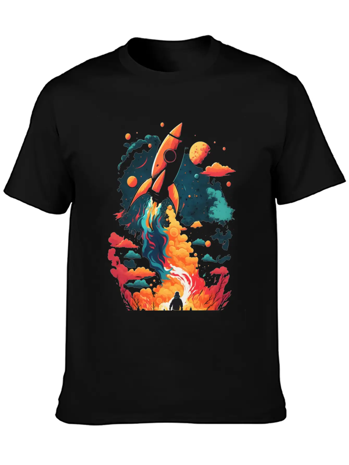 Rocket Fire Breathable Soft Cotton T-Shirt – Timeless Casual Look